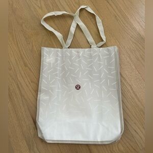 2 for $15! Large Lululemon Shopping Bag grey and white ombré logo Tote